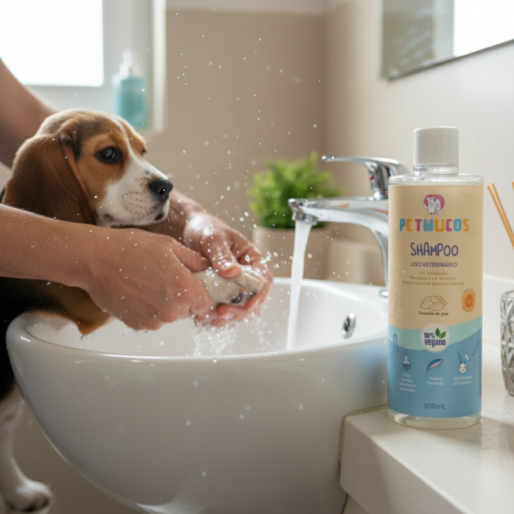 Shampoo Natural Vegano  para cães e gatos 300ml - Pethucos