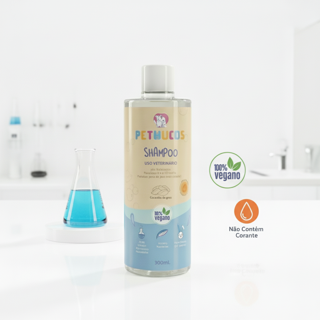 Shampoo Natural Vegano  para cães e gatos 300ml - Pethucos