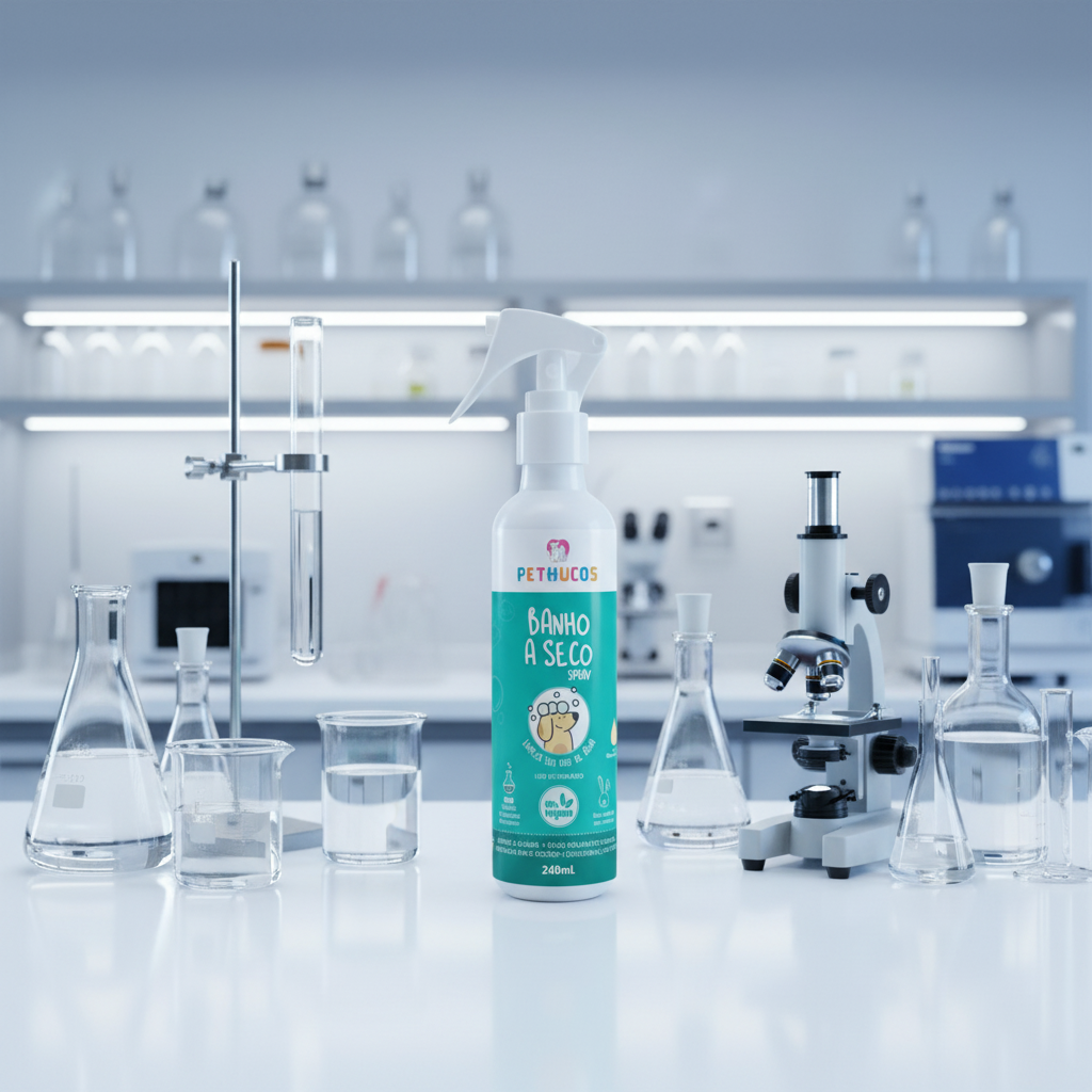 Banho a Seco Spray Natural Vegano  para cães e gatos 240mL - Pethucos