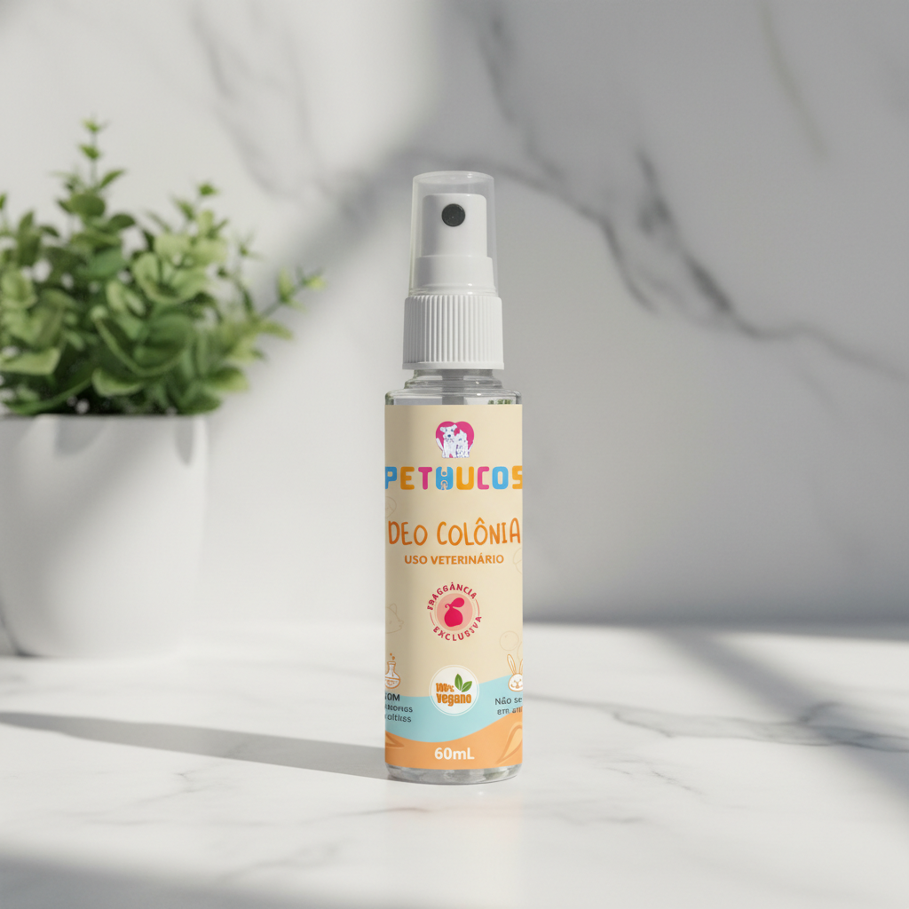 Deo Colonia Natural Vegana para cães e gatos 60ml - Pethucos - Pethucos