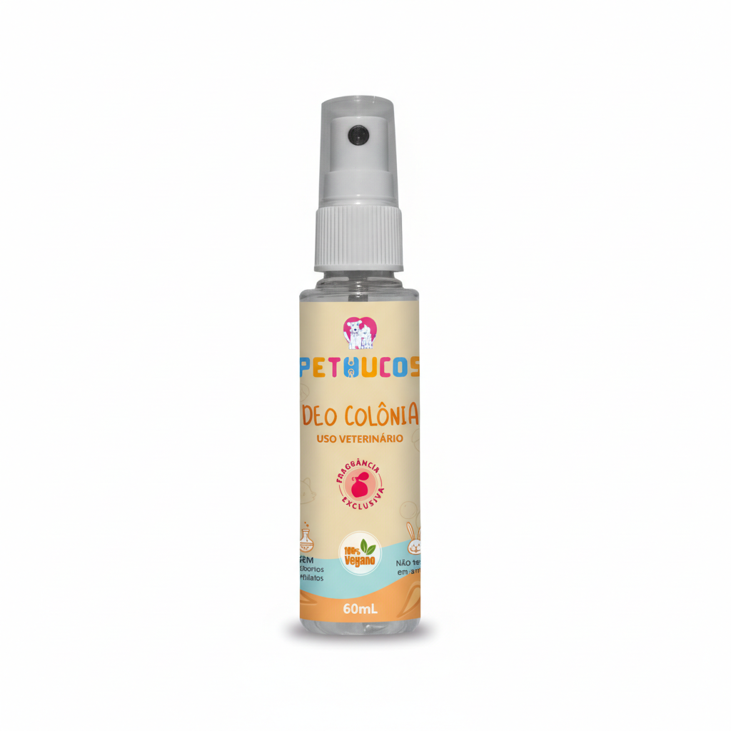 Deo Colonia Natural Vegana para cães e gatos 60ml - Pethucos - Pethucos