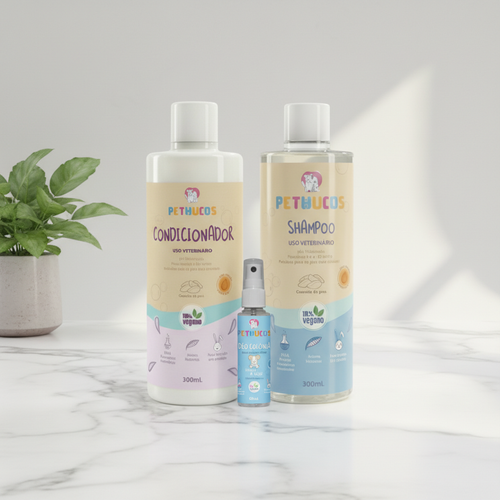 Kit Shampoo + Condicionador + Deo Colônia Vegano Natural Cheirinho de bebe