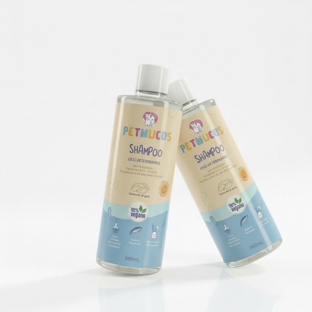 Shampoo Natural Vegano  para cães e gatos 300ml - Pethucos